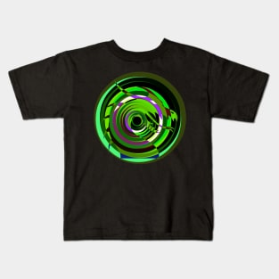 Green Dragon Head Mandala Kids T-Shirt